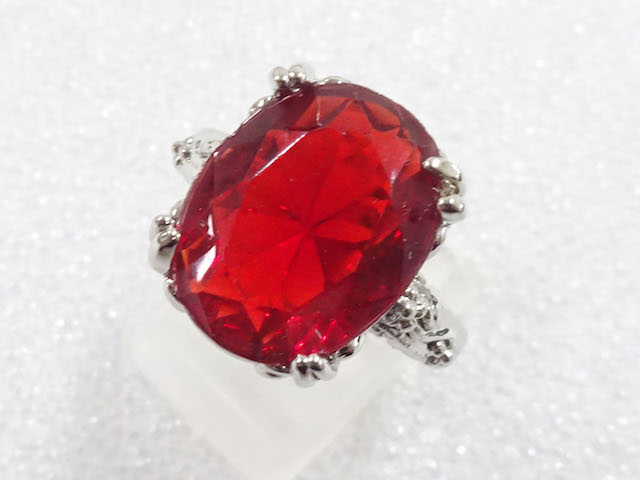 JAPANESE KIMONO / ANTIQUE COLORED STONE RING (SIZE 18.5)